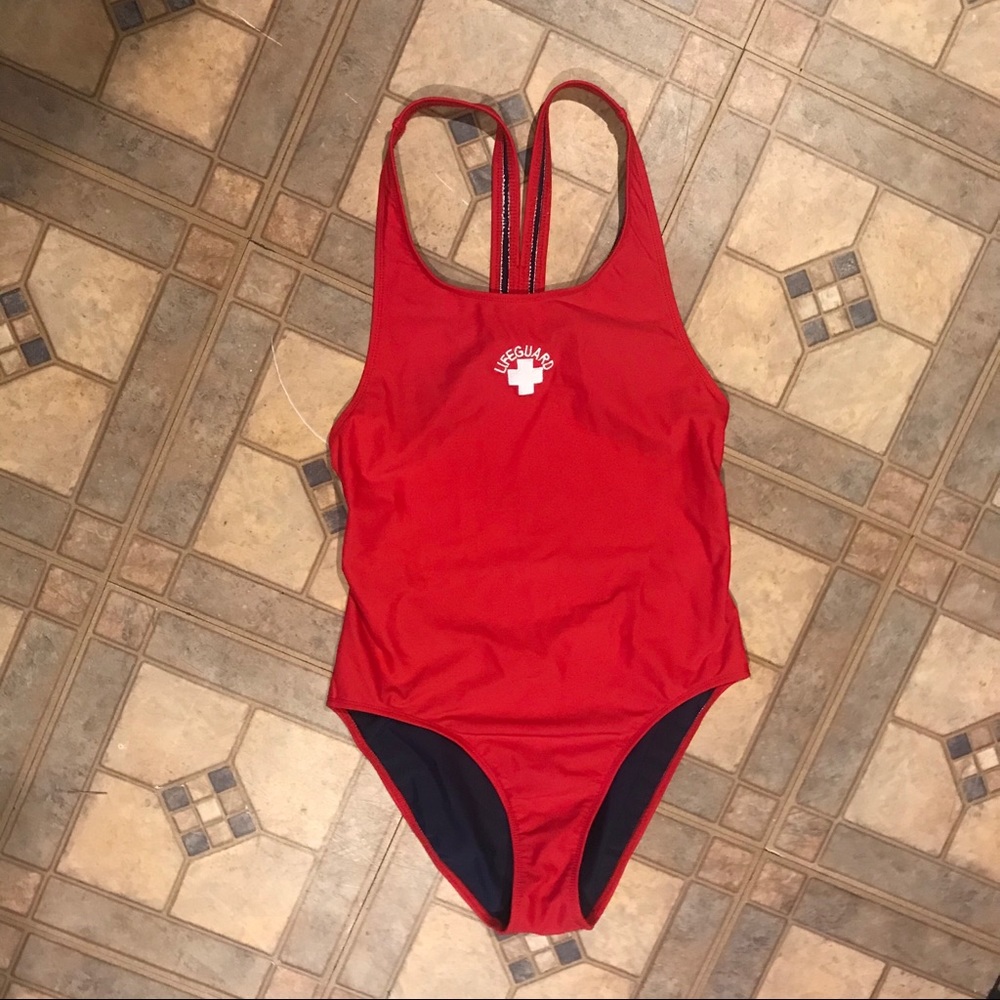 Sz 38 Lifeguard One Piece Swimsuit